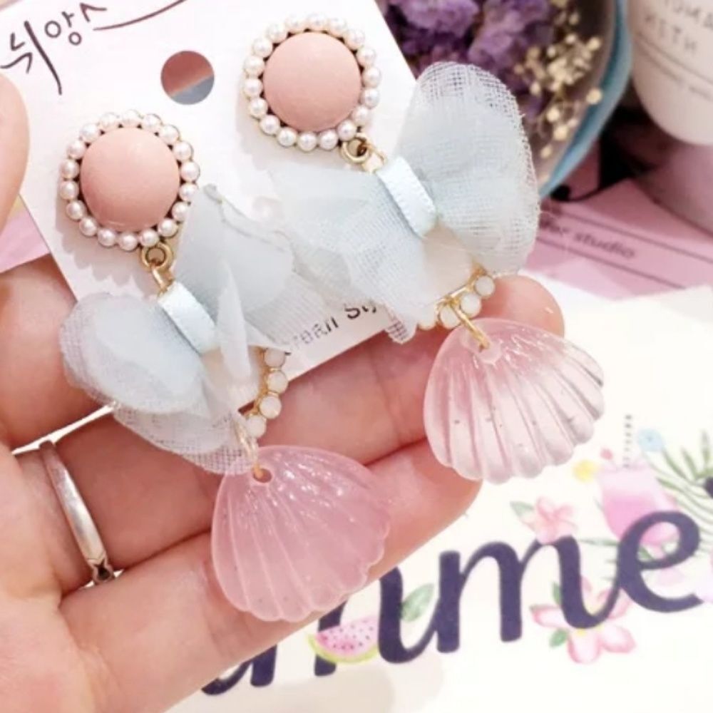 🍒NEW🍒 HANDMADE MACAROONS SHELLS EARRINGS
